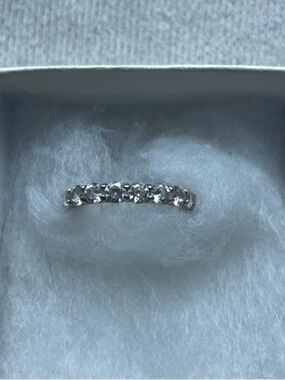 Diamonique Eternity Band - size 5. 925 Sterling